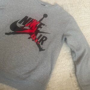 NIKE Jordan Sweatshirt YOUTH Large Gray